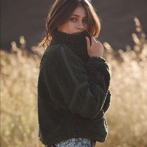 ❌SOLD❌ Free People | Nantucket Fleece Half-Zip Pullover | Army